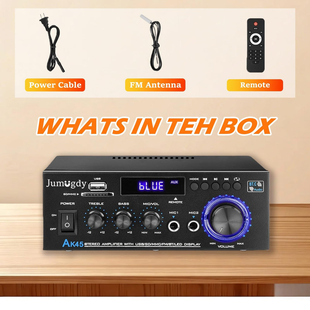 800W 2 Channel Bluetooth Power Amplifier U85631