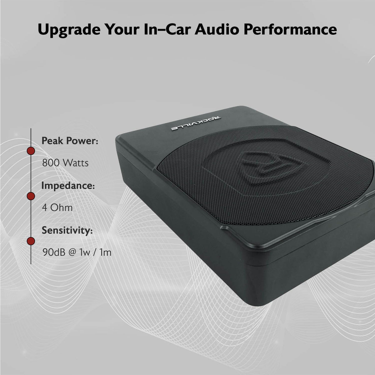 10" Slim Under-Seat Powered Car Subwoofer L81010