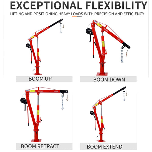 2000 lbs Hydraulic Truck Bed Jib Crane R979