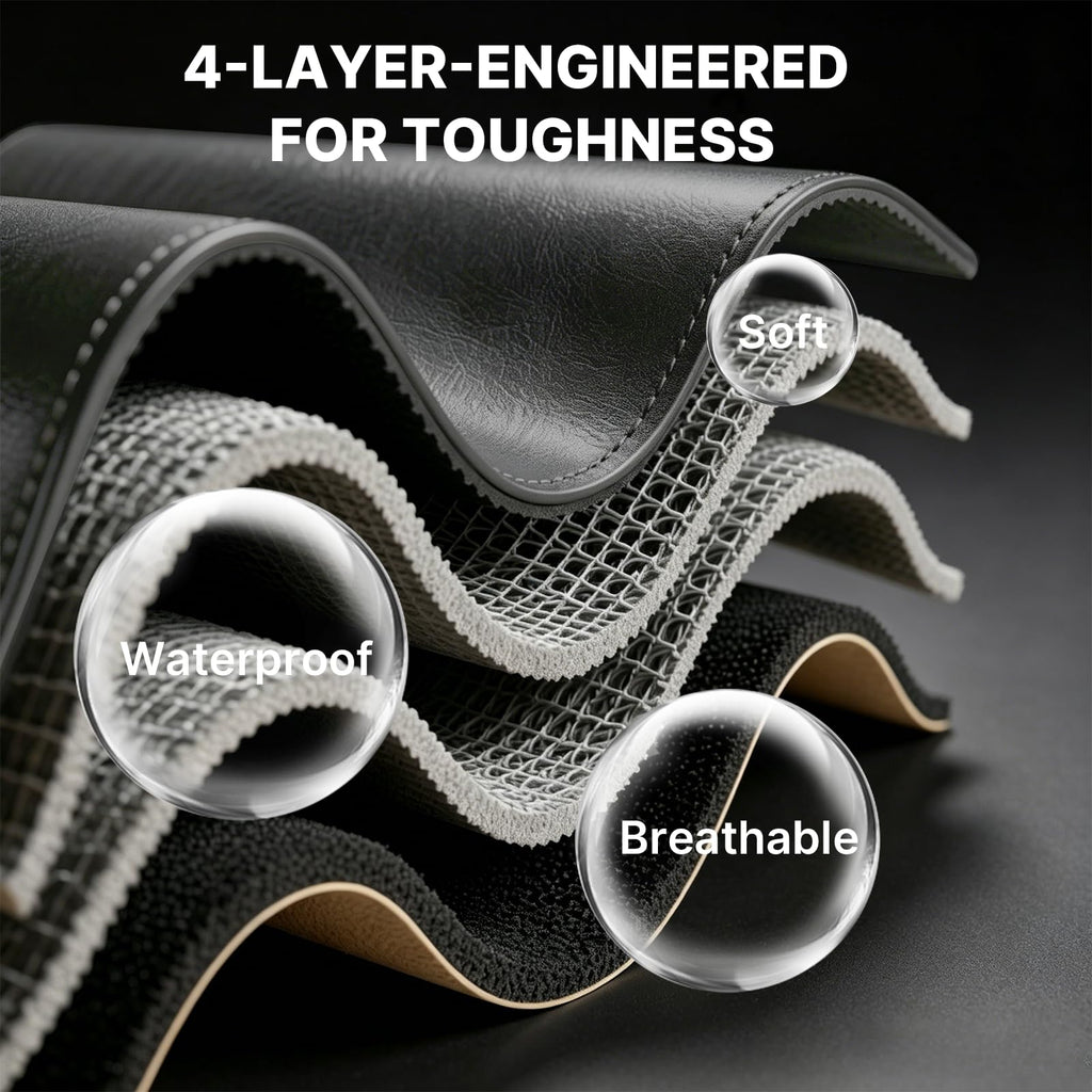 Waterproof Leather Car Seat Covers Set of 5 O813