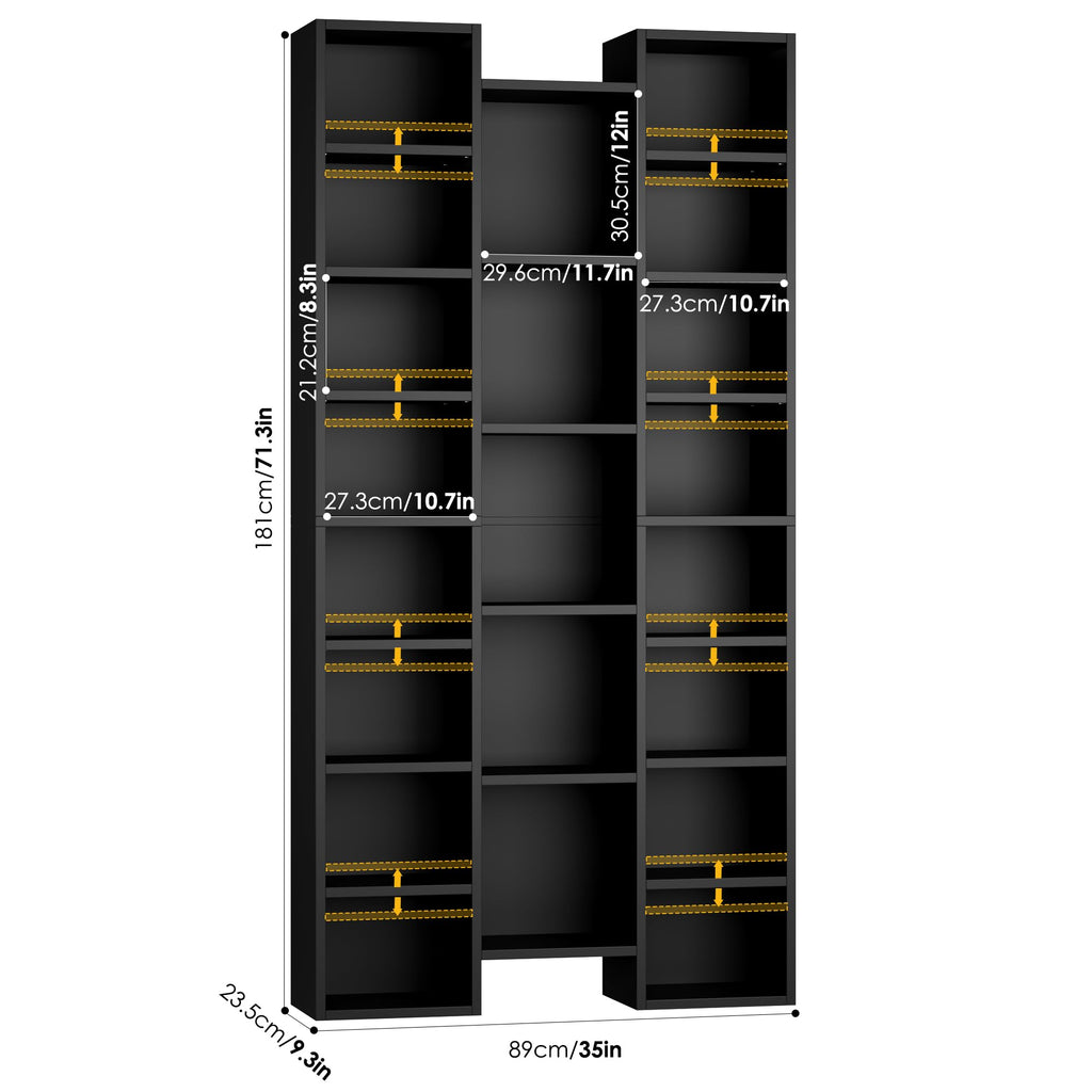 71'' H Black 21 Cube Bookshelf X29744