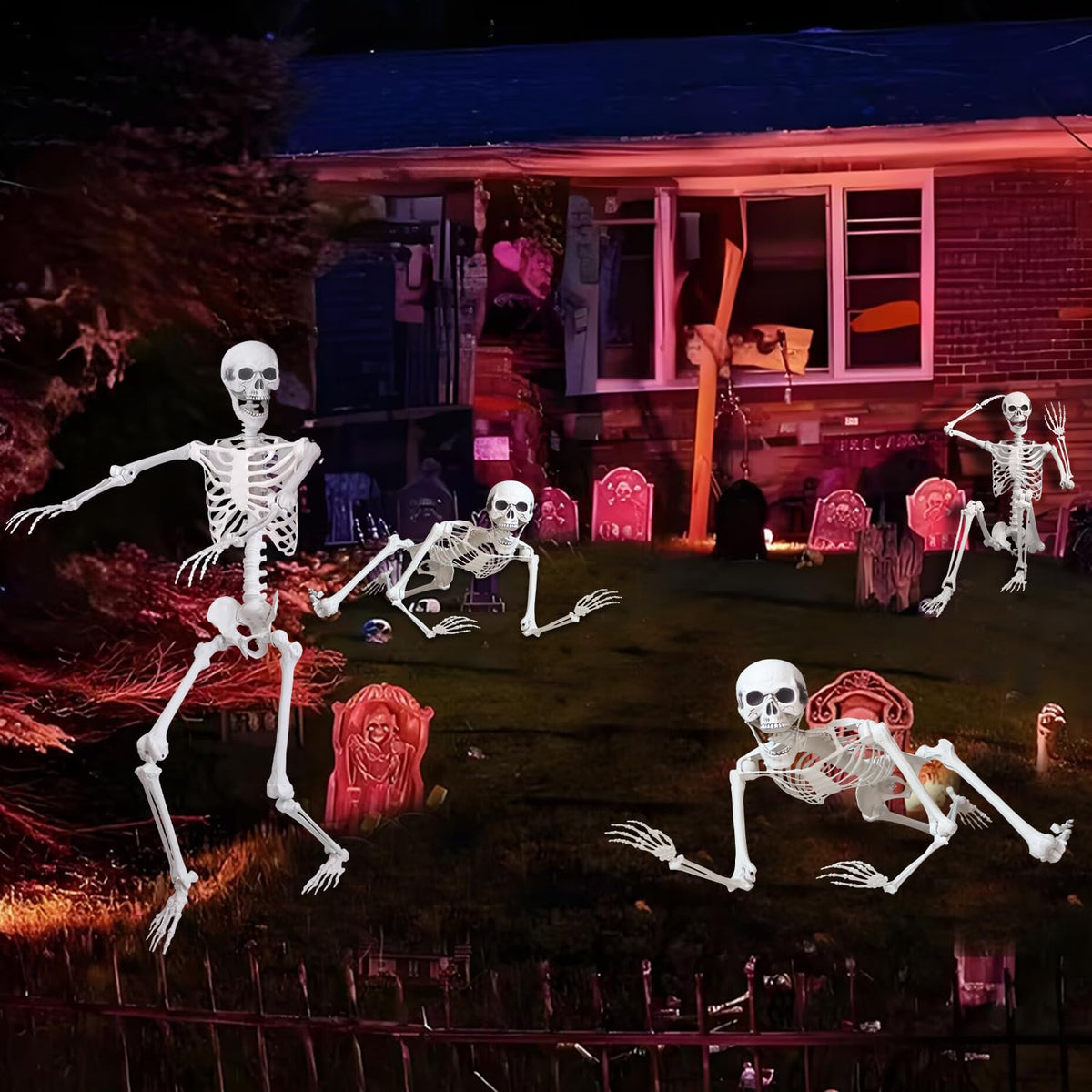 5.4Ft Life Size Human Skeleton with Movable Joints W50675