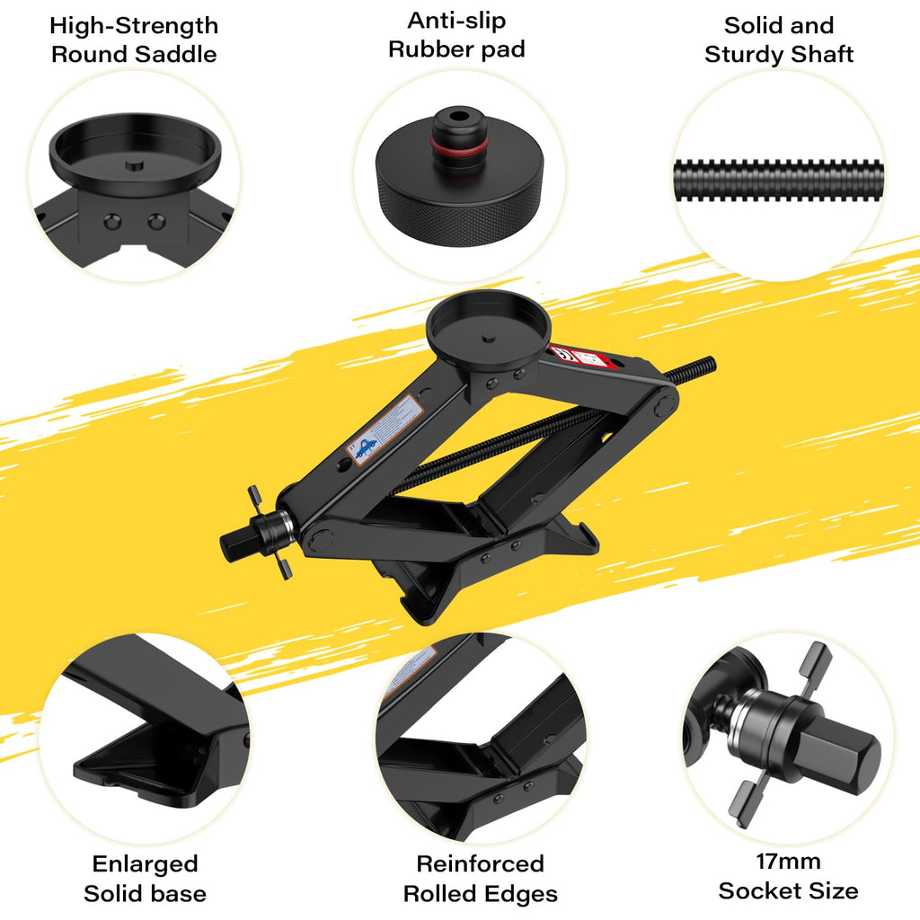 3 Ton Scissor Jack with Lug Wrench U33236