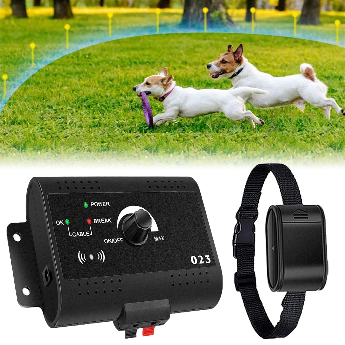 Electric In-ground Dog Fence with Waterproof Collar E7060