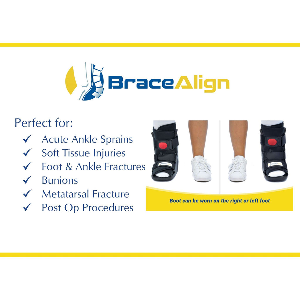 Short CAM Walker Boot + Ankle & Foot Ice Pack Cold Wrap O54447
