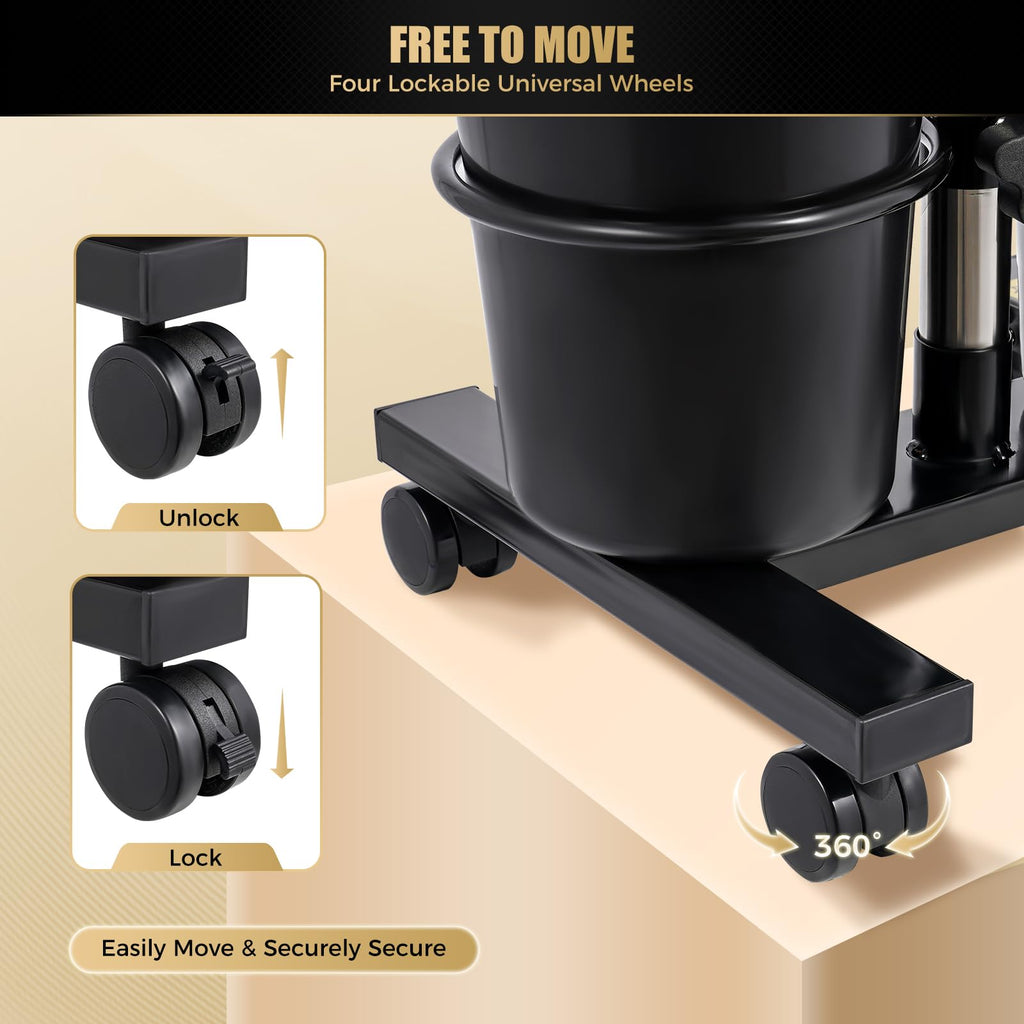 Portable Plastic Shampoo Unit with Electric Pump, 2 Buckets and Drain Hoses H148