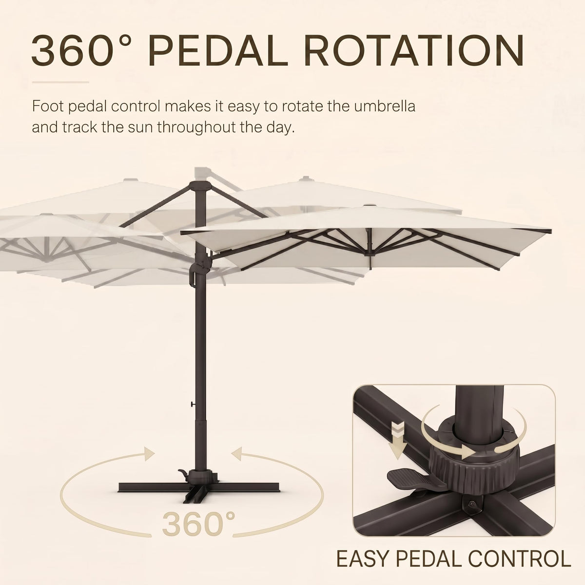 11ft Offset Cantilever Patio Umbrella with Solar Lights S2121