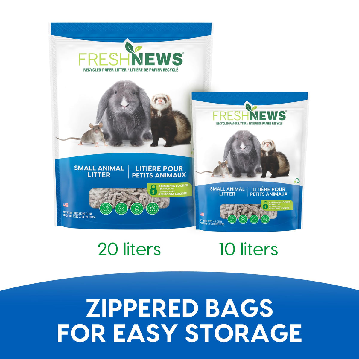 Recycled Paper Small Animal Litter Bedding, 10 Liters P45444