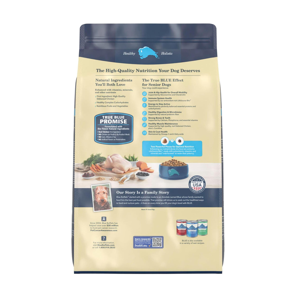 Chicken Senior 7+ Dry Dog Food, 15 lb R2026