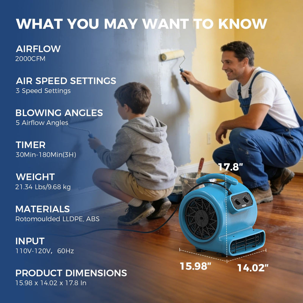 3 Speed Floor Drying Fan K585
