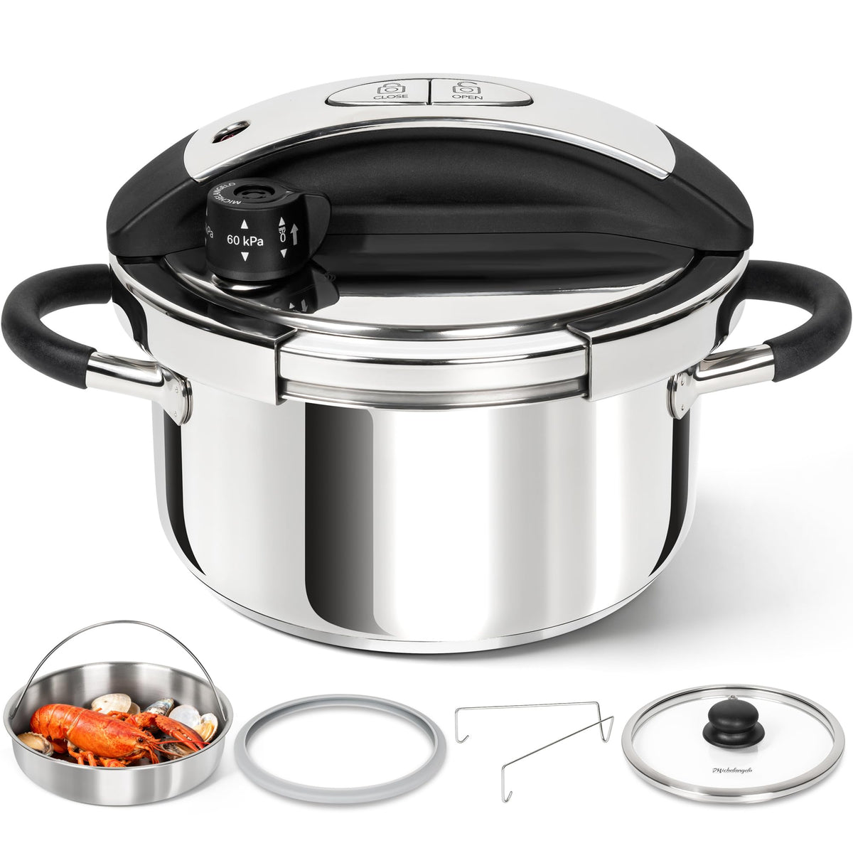 3.2QT Stainless Steel Stovetop Pressure Cooker W887203