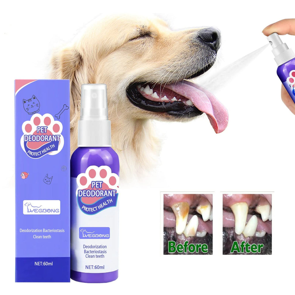 Pet Breath Freshen Spray 60ml Oral Hygiene Solution for Dogs & Cats F706131