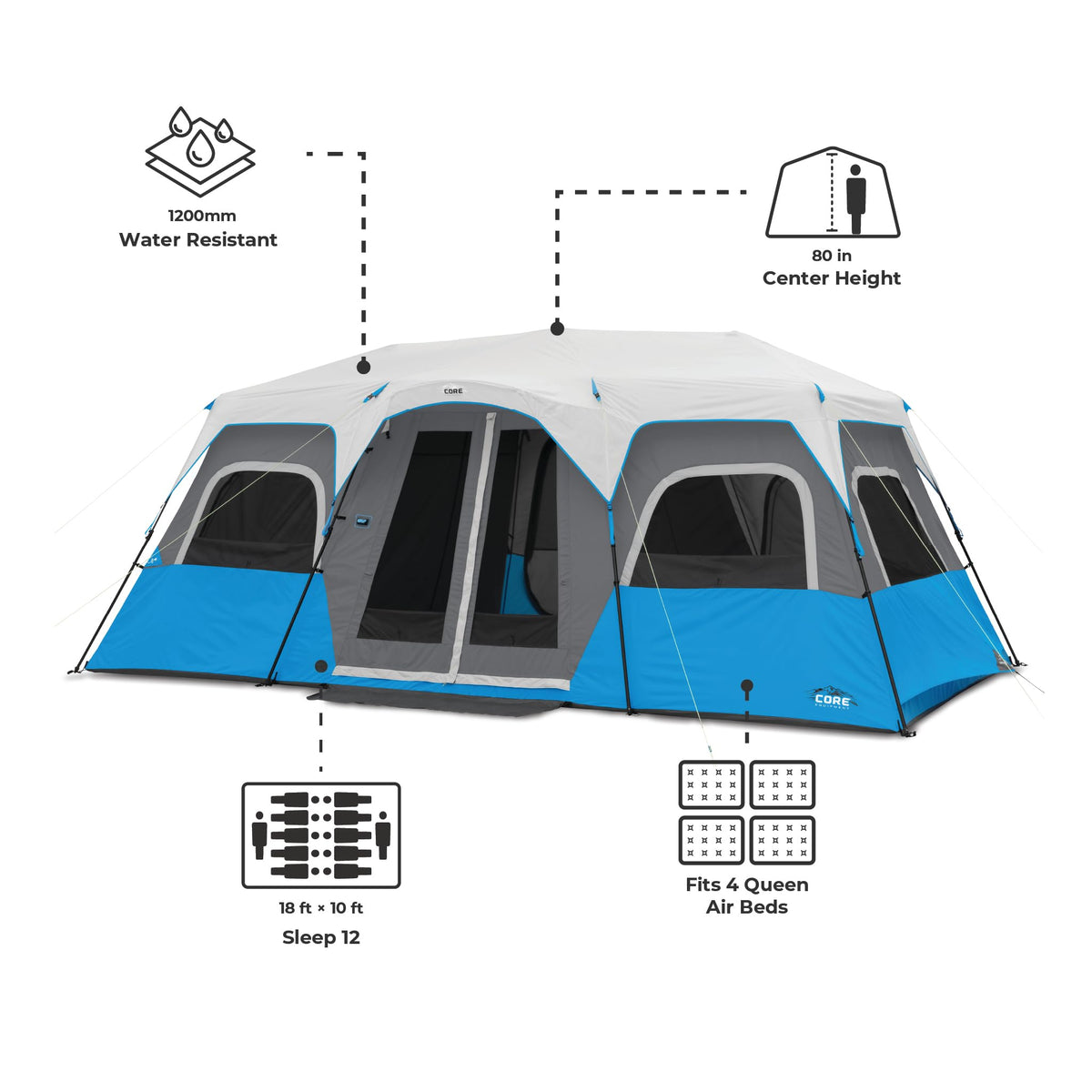 Instant Cabin Tents with LED Lights K910726
