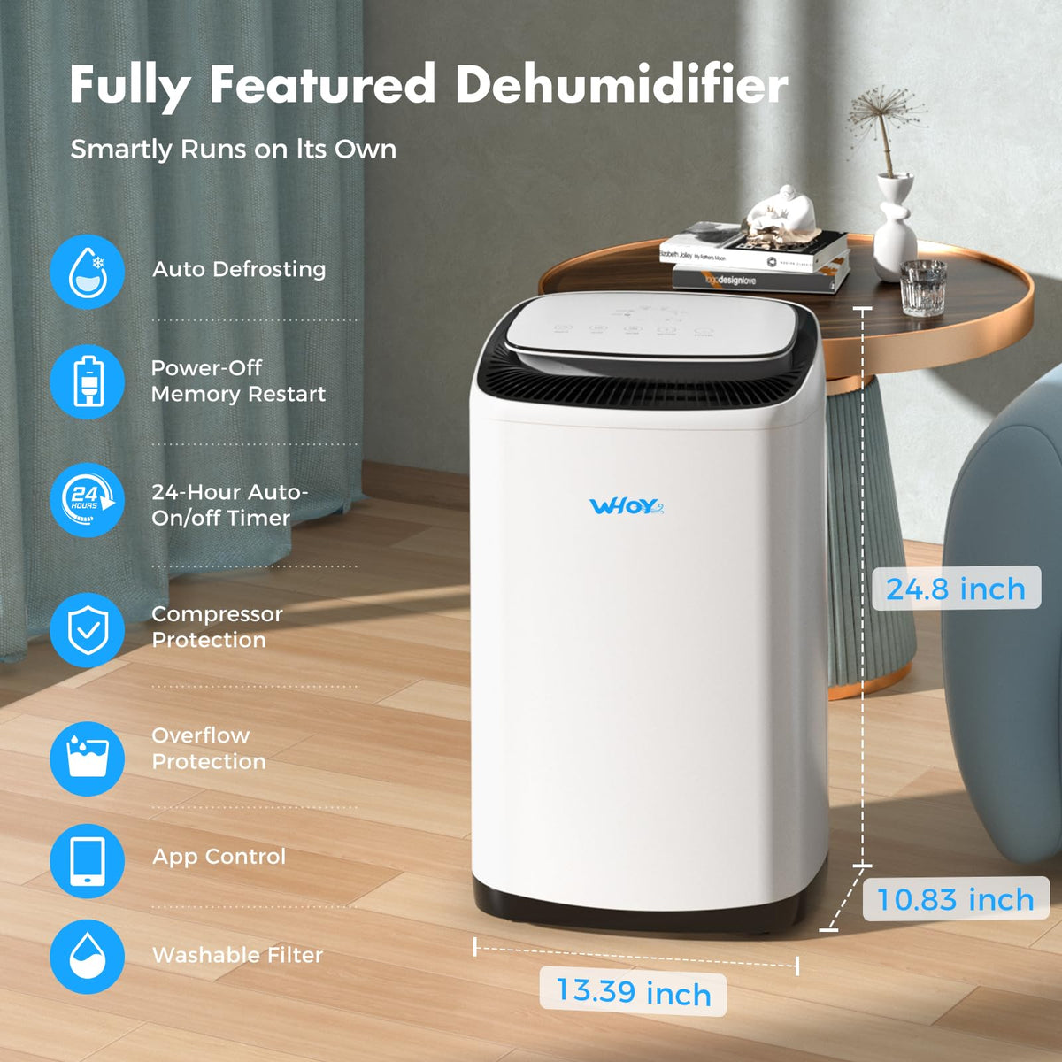 80 Pint Dehumidifier with Drain Hose A216