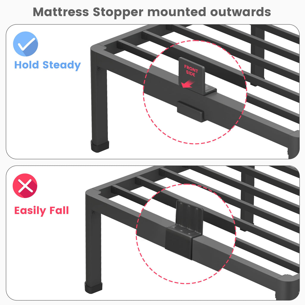 14 Inch Twin Metal Bed Frame O267