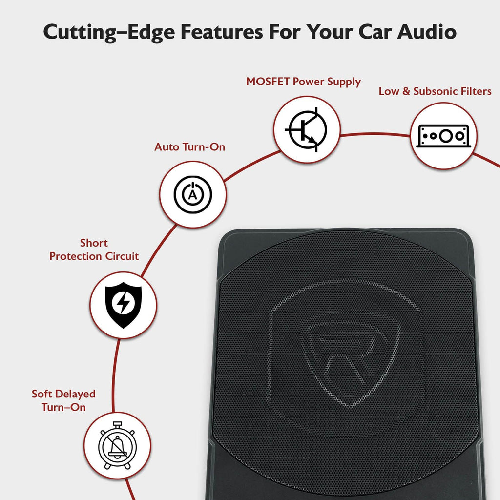 10" Slim Under-Seat Powered Car Subwoofer L81010