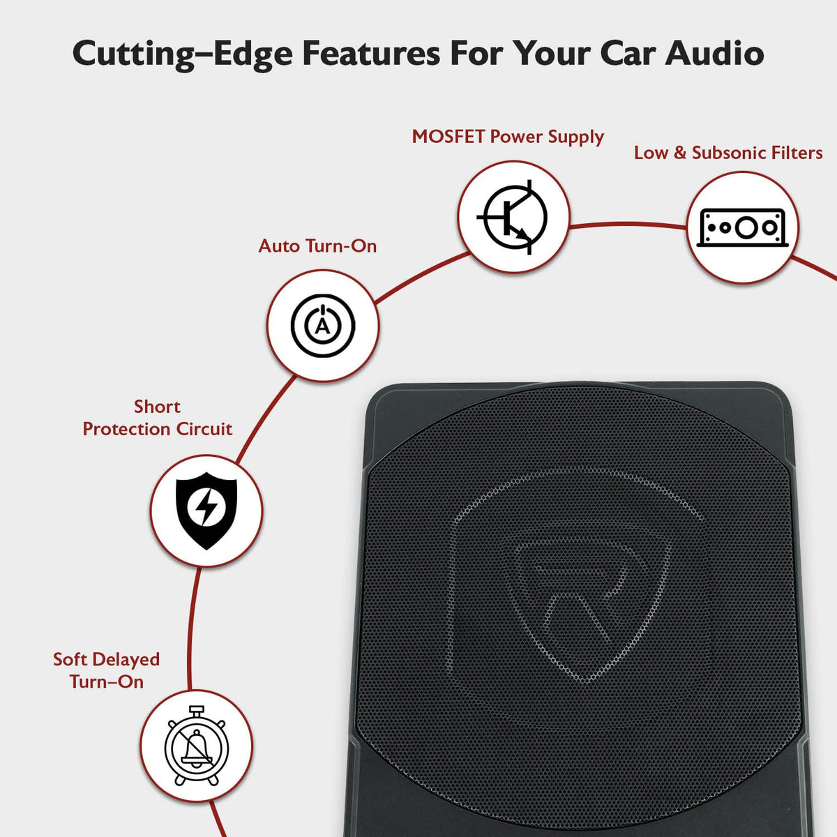 10" Slim Under-Seat Powered Car Subwoofer L81010