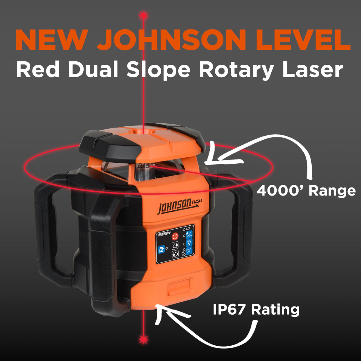 Self-Leveling Red Dual Slope Rotary Laser System J580933
