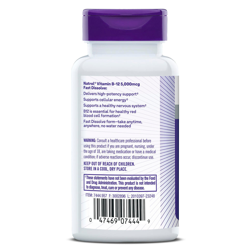 B12 5000 mcg Fast Dissolve 200 Tablets Z862464
