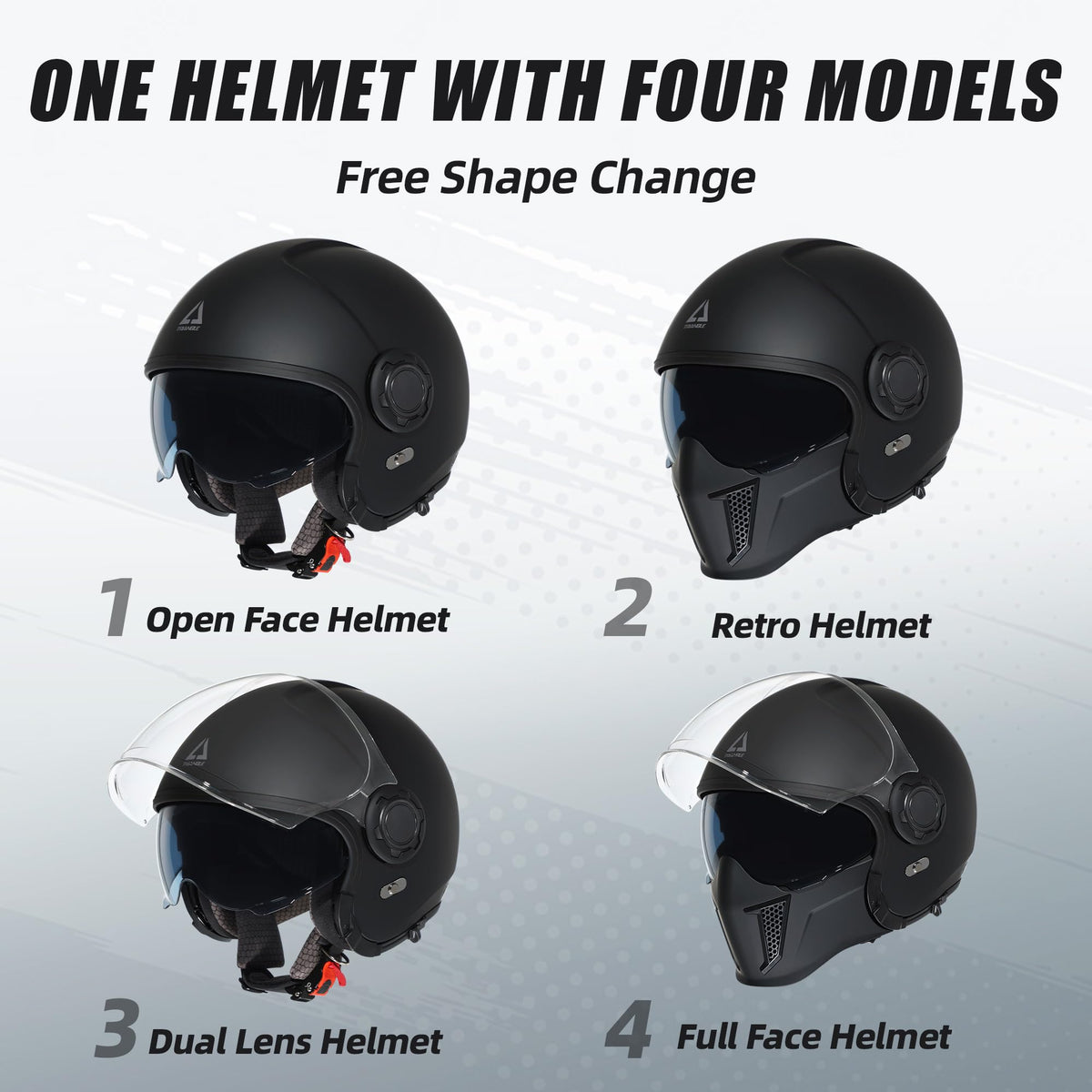 Full Face Motorcycle Helmet DOT Approved X669823