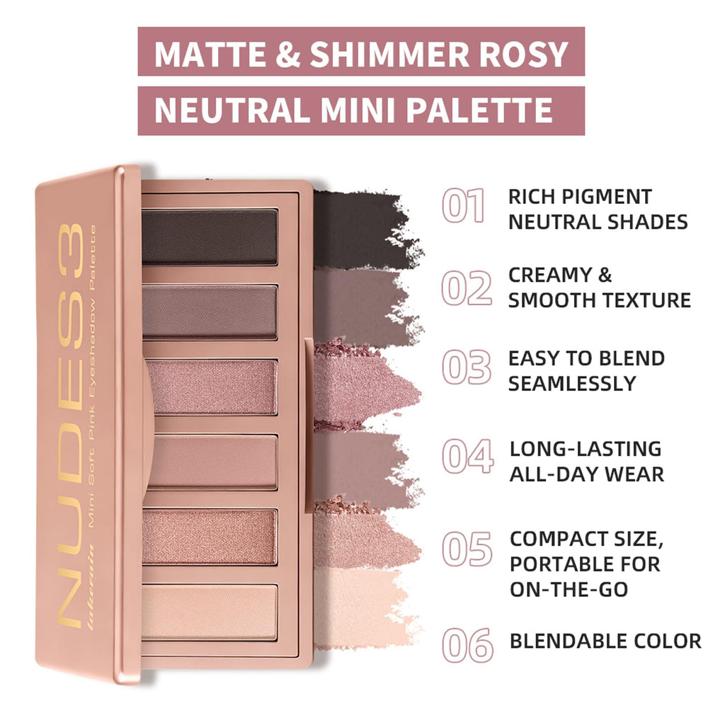 Mini 6 Color Matte & Shimmer Eyeshadow Palette S66607