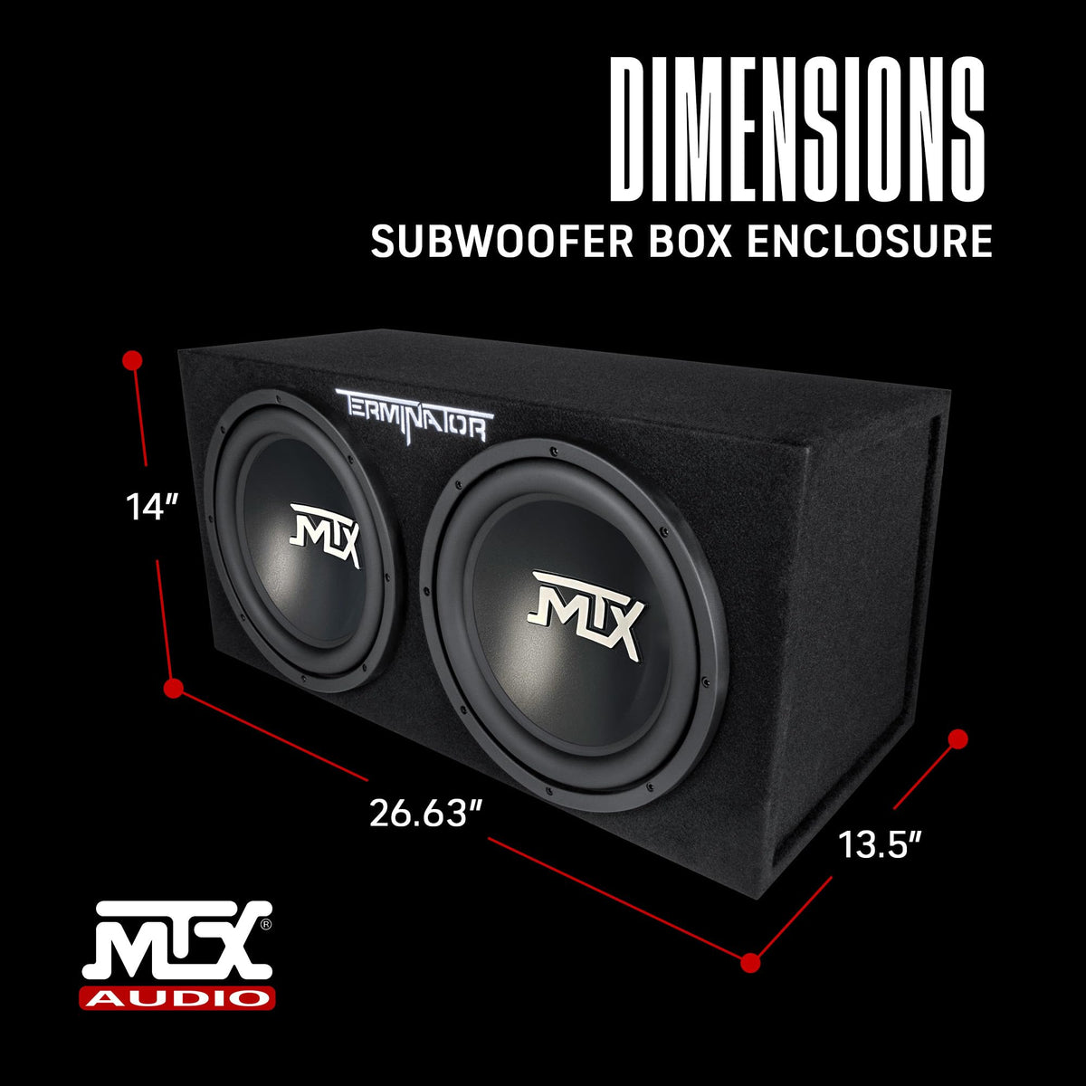 Dual 12" Subwoofers Loaded Enclosure Q9894