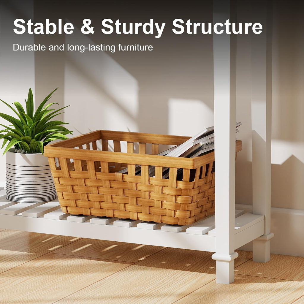 Narrow Console Table with 2 Drawers and Shelf P8711