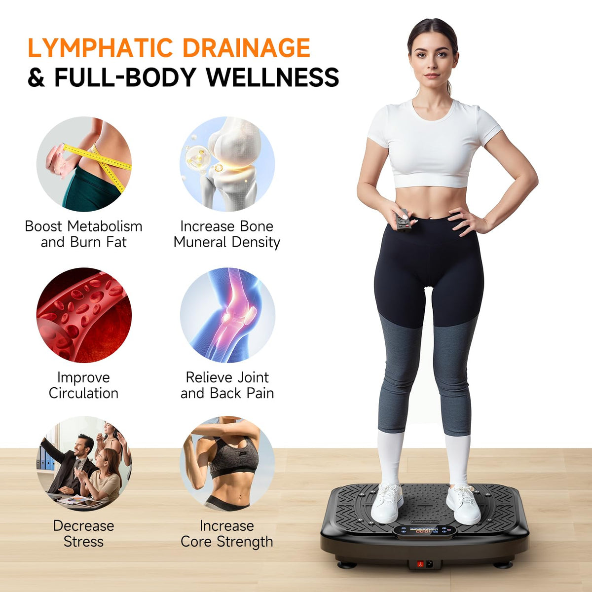 Vibration Plate 450LB Capacity Z4493