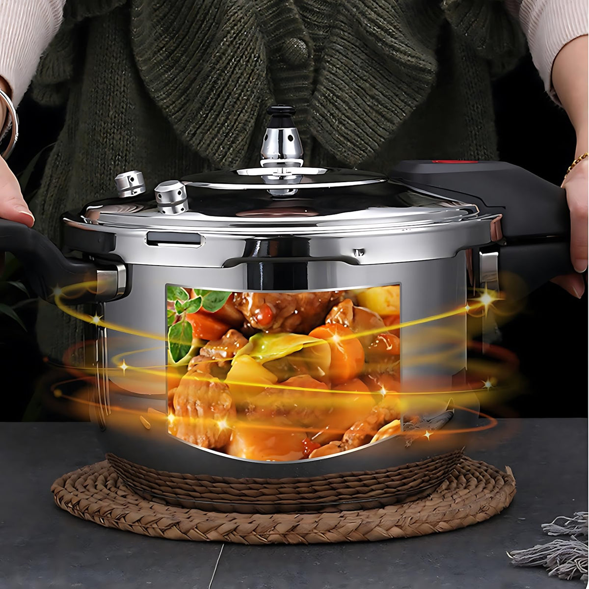 Stainless Steel 80KPA 3L Pressure Cooker T144