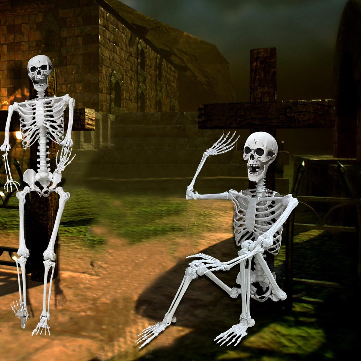 5.4Ft Life Size Human Skeleton with Movable Joints W50675