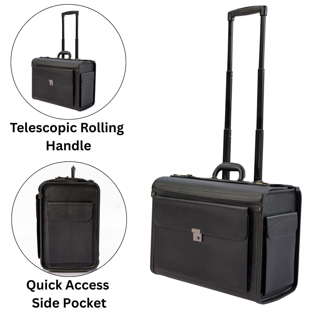 Wheeled Briefcase Rolling Case G3863