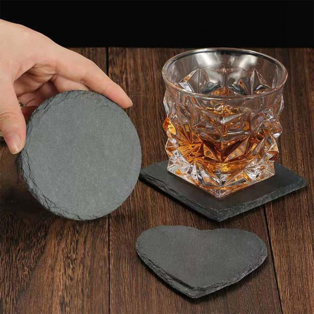 Natural Stone Coasters 12pcs with Non Slip Bottom Q147