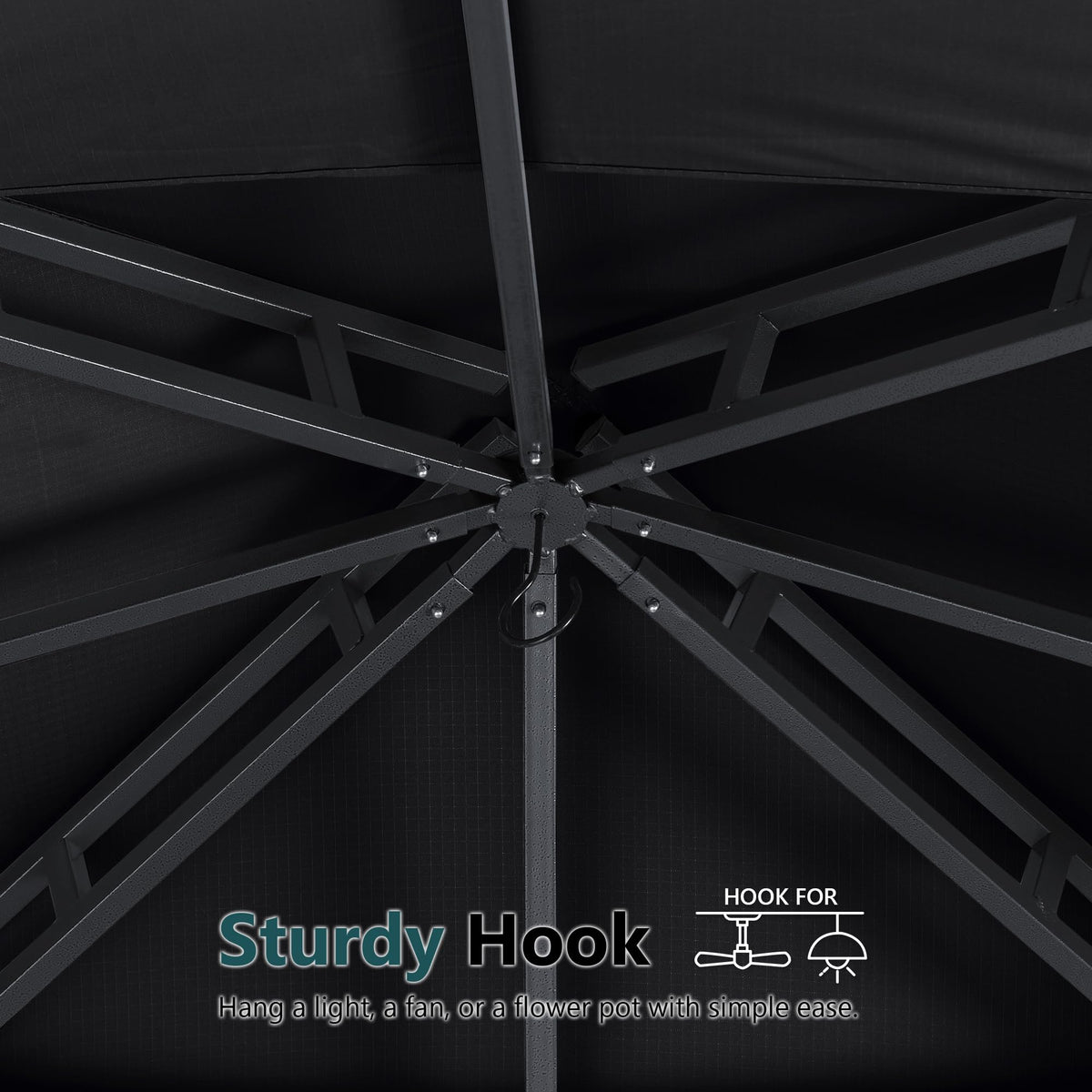 10x12 ft Heavy Duty Patio Gazebo with Netting Walls U848
