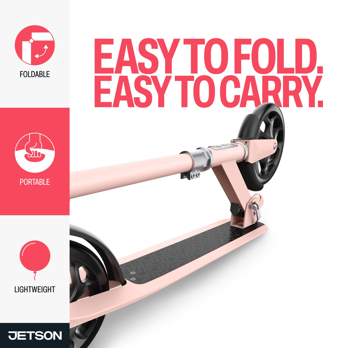 2-Wheel Kick Scooter with Wide Deck and Adjustable Handlebar W93750