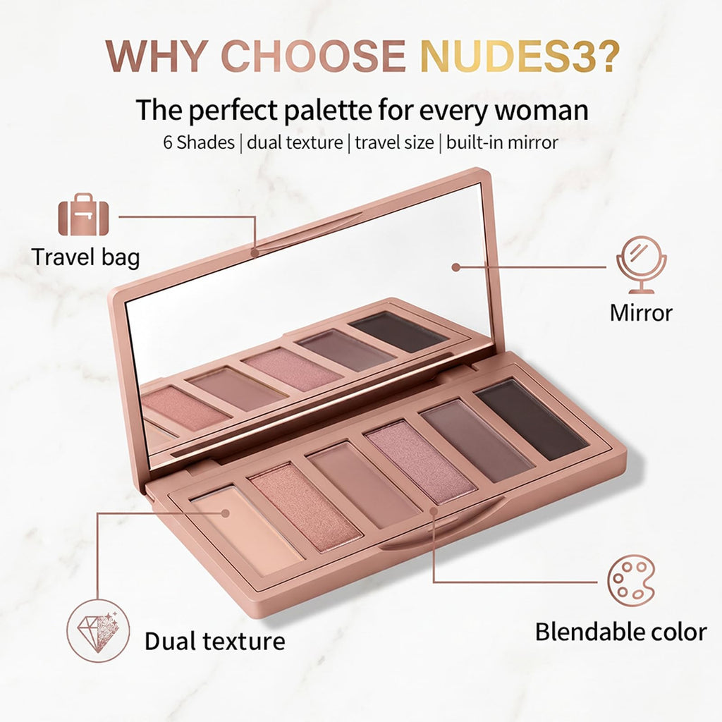 Mini 6 Color Matte & Shimmer Eyeshadow Palette S66607