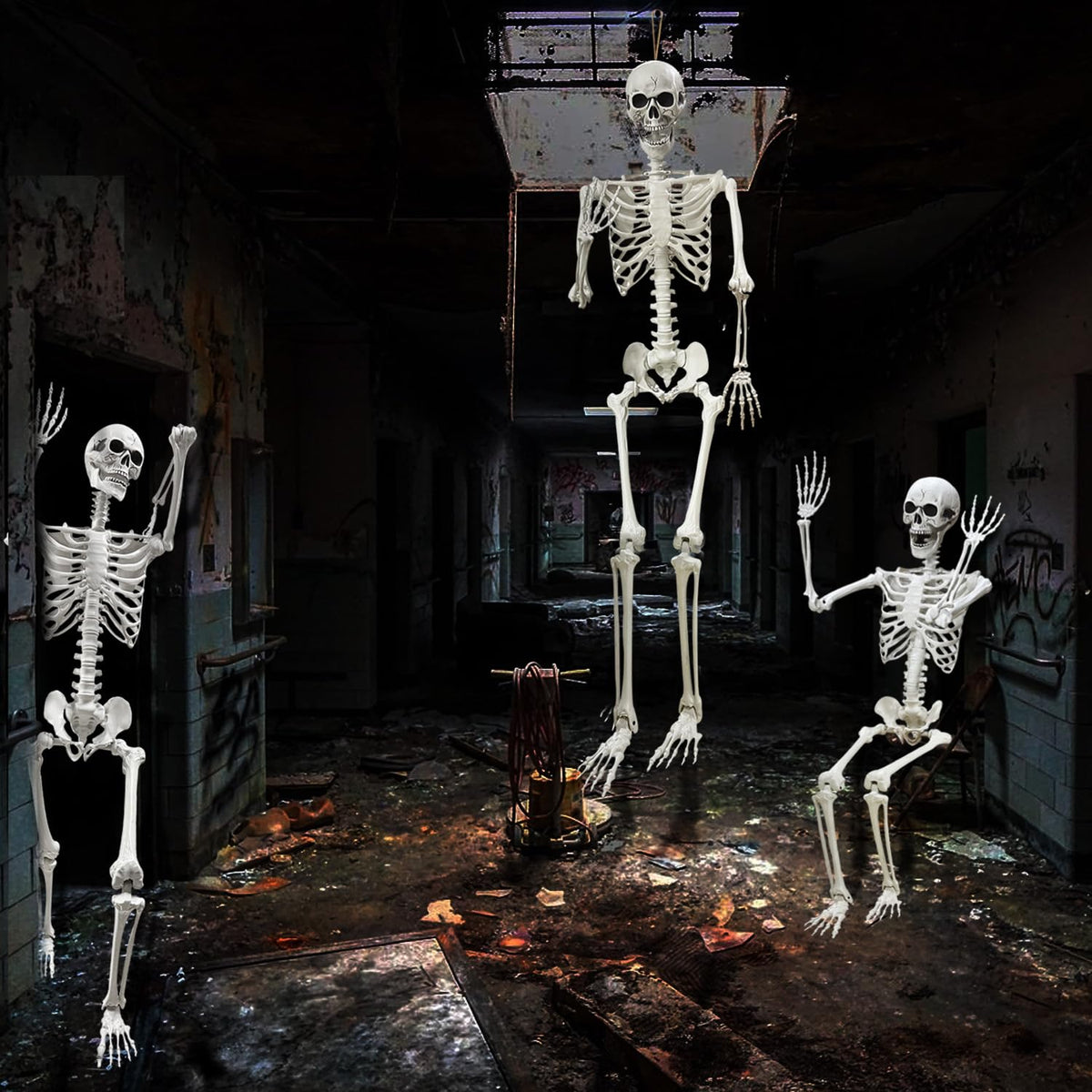 5.4Ft Life Size Human Skeleton with Movable Joints W50675