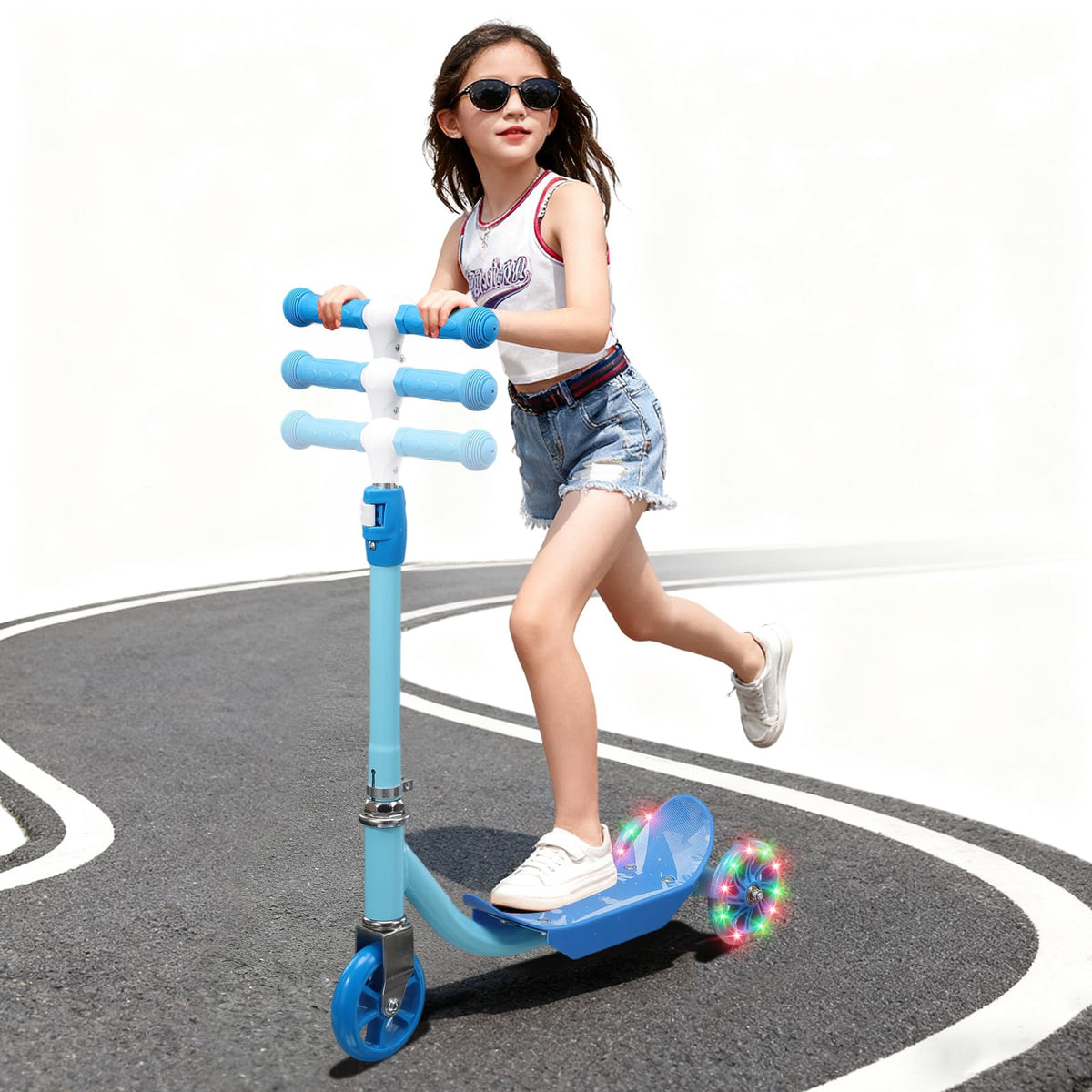 LED Lighted 3 Wheel Scooter X3108