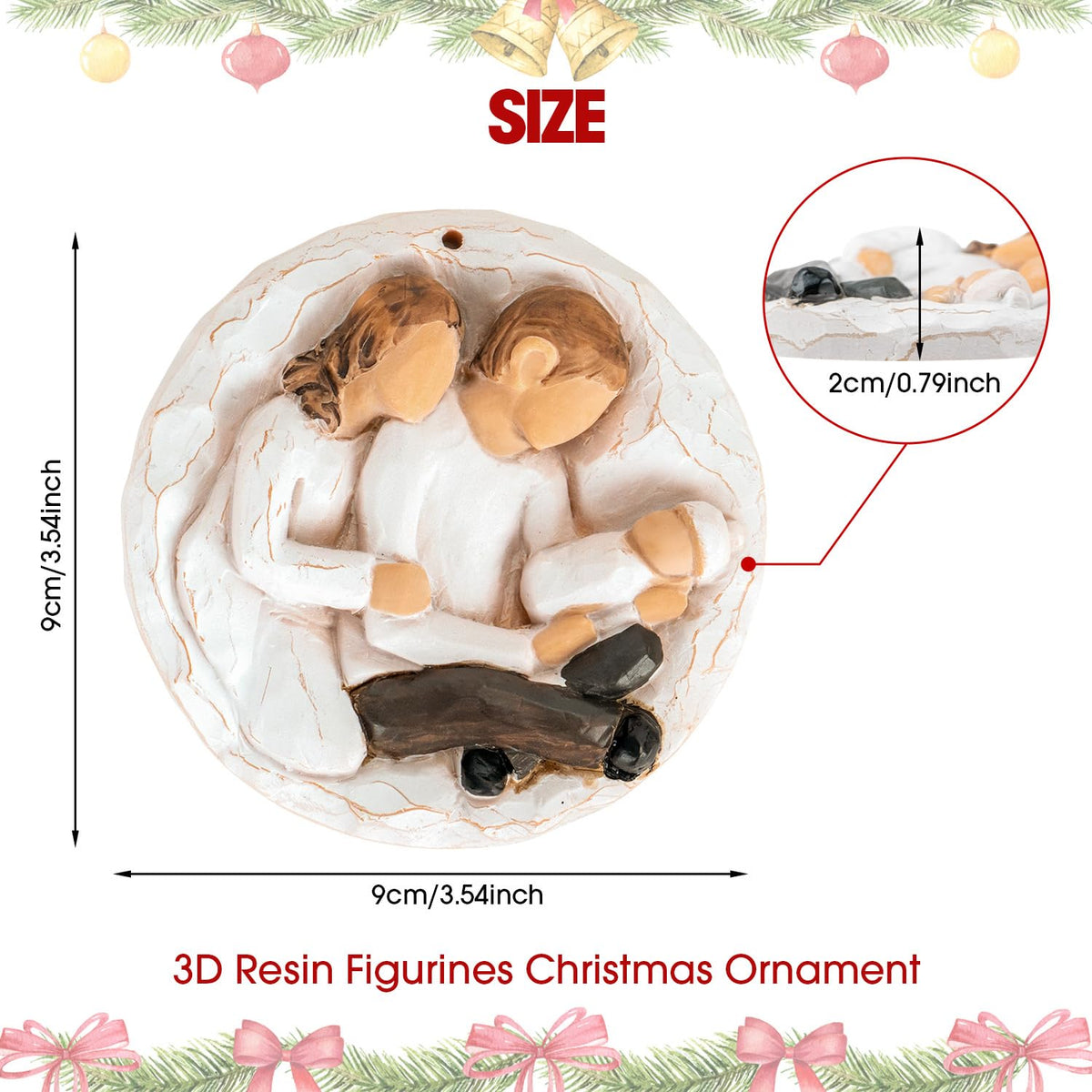 Baby First Christmas Ornament 2026 3D Resin Sculpture Z4004