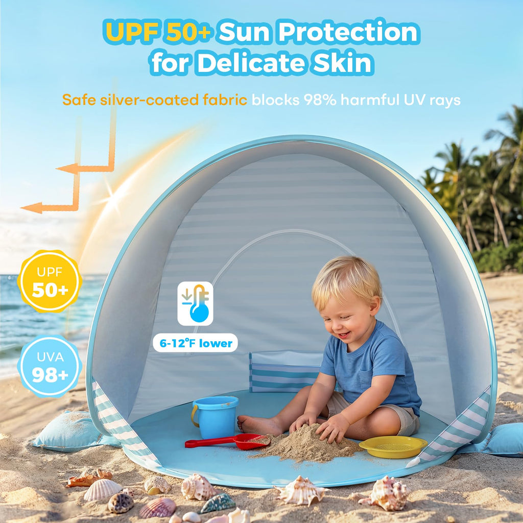 Pop Up Baby Beach Tent with UPF50+ UV Protection F51864