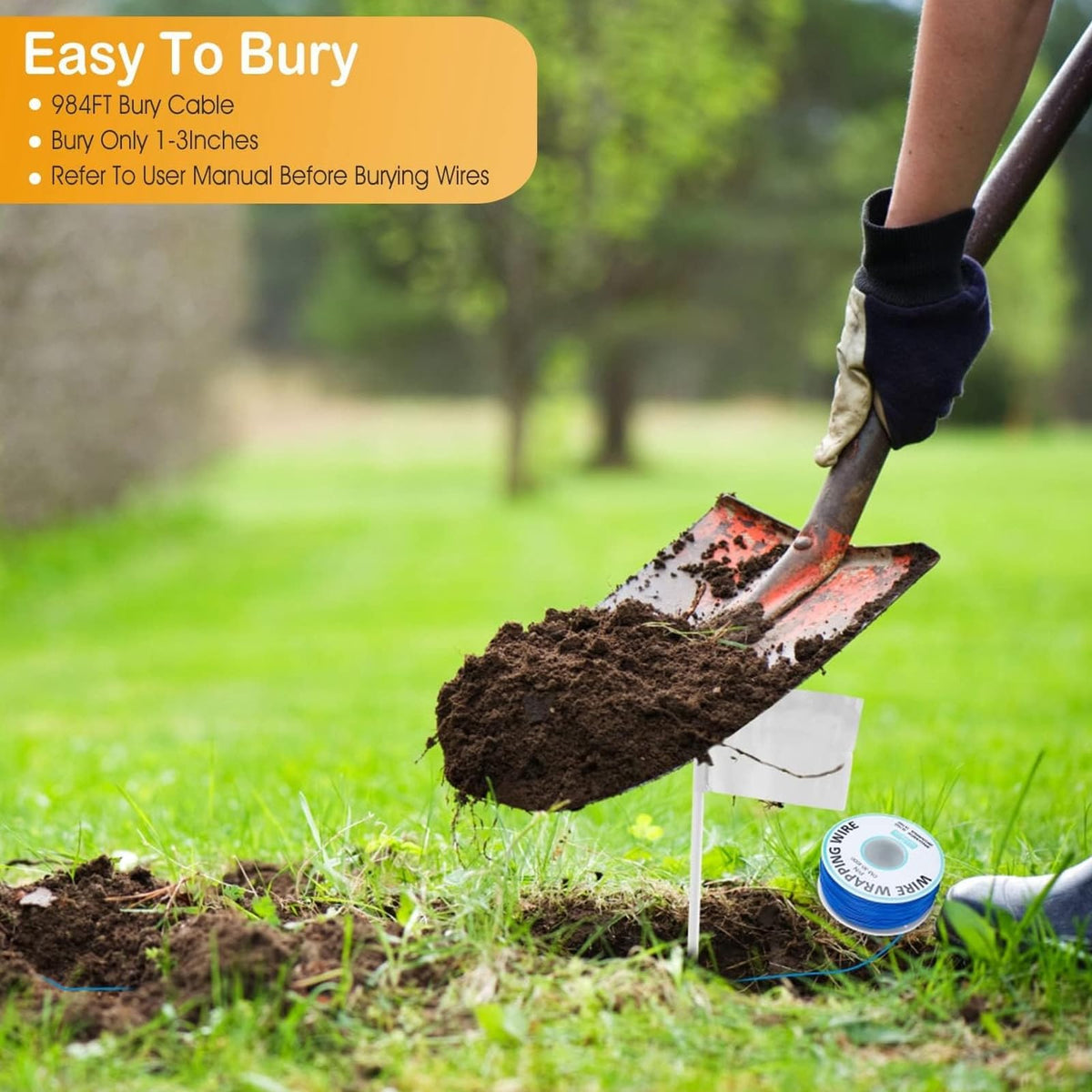 Electric In-ground Dog Fence with Waterproof Collar E7060