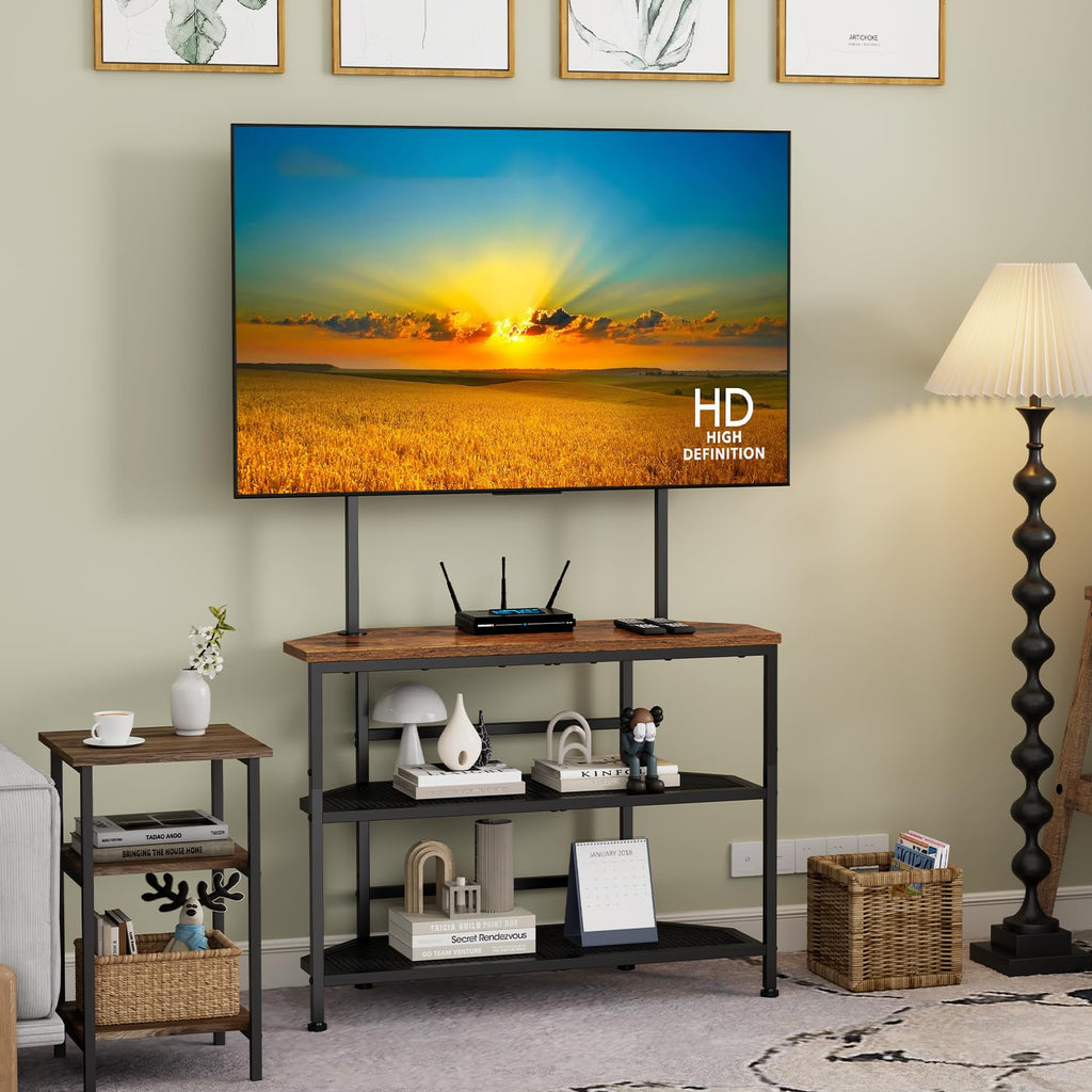 23" to 60" Corner TV Stand with Mount and Storage Shelves W292140