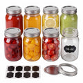 16 oz 8 Pack Clear Glass Jars D315301