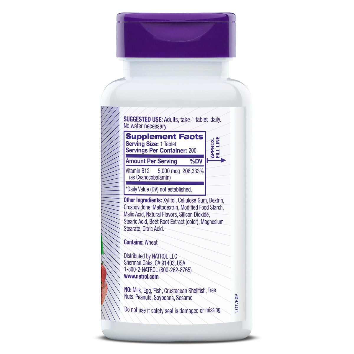 B12 5000 mcg Fast Dissolve 200 Tablets Z862464