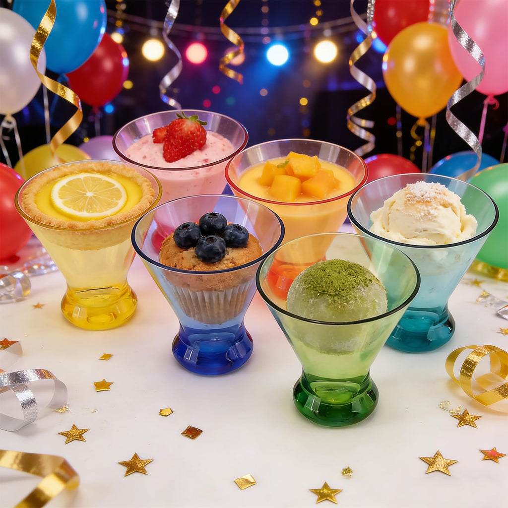 9 oz Stemless Acrylic Martini Glasses Set of 6 V2187