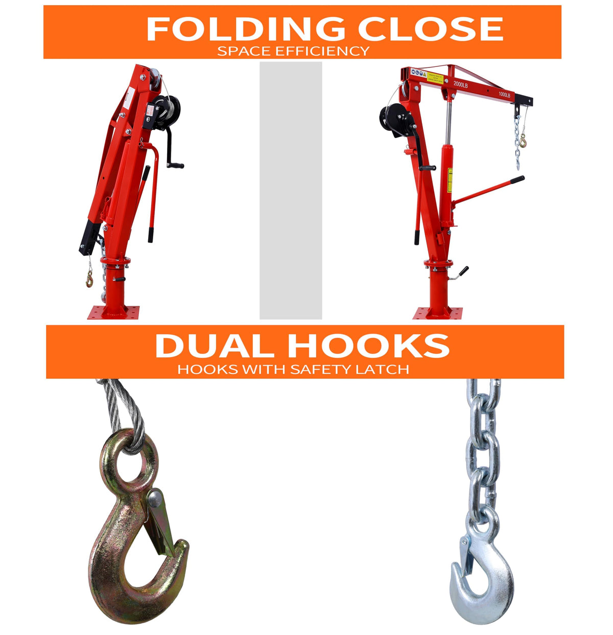2000 lbs Hydraulic Truck Bed Jib Crane R979