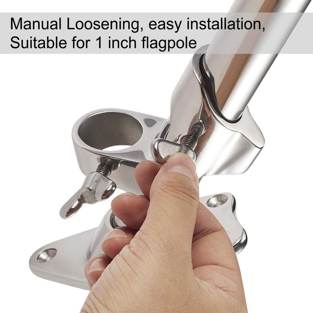 Flag Pole Bracket, 316 Marine Grade Stainless Steel J90448