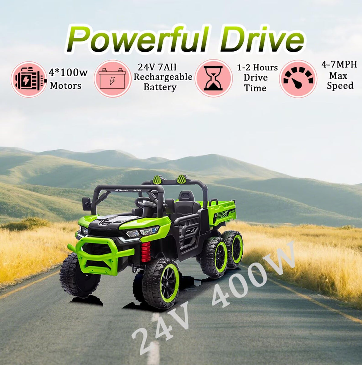24V 2 Seater Ride On Dump Truck with Dump Bed D289853