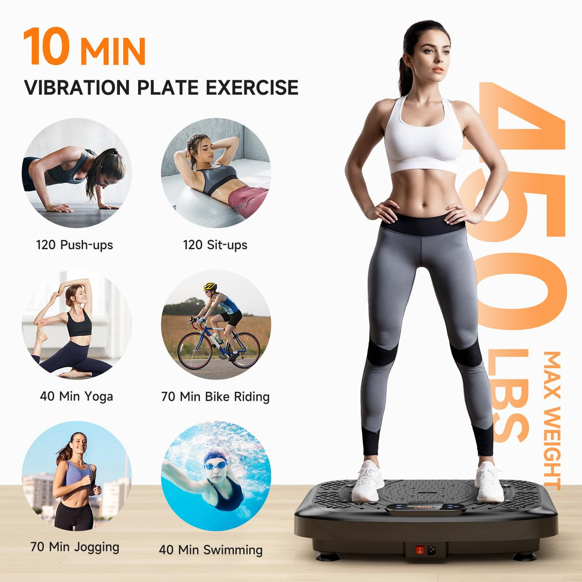 Vibration Plate 450LB Capacity Z4493