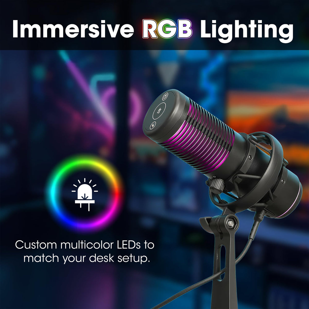 RGB USB Gaming Microphone with Shock Mount D818