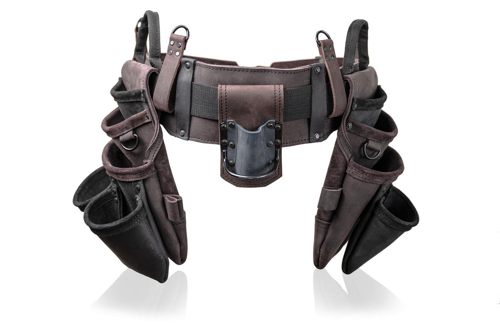 Top Grain Leather Tool Belt 18 Pockets H4761